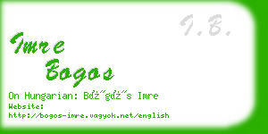 imre bogos business card